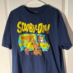 Scooby doo short sleeve blue shirt.